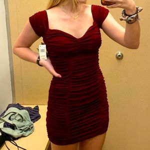 Burgundy dress